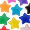 Opaque Star Pony Beads Single Colour Pack of 50 or 100