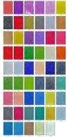 Square Glitter Sparkle 71 packs 1g each colour