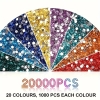 20,000 pcs, Round Crystal 20 colours 1000 pcs each colour